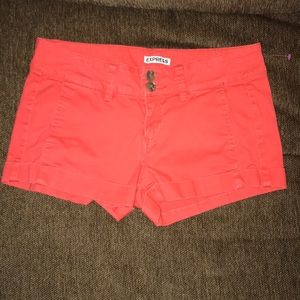 Express orange color shorts